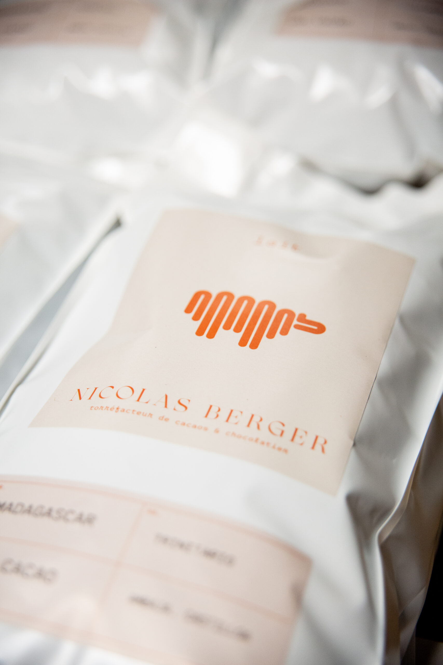 Design des packagings et de l'identité du chocolatier Nicolas Berger