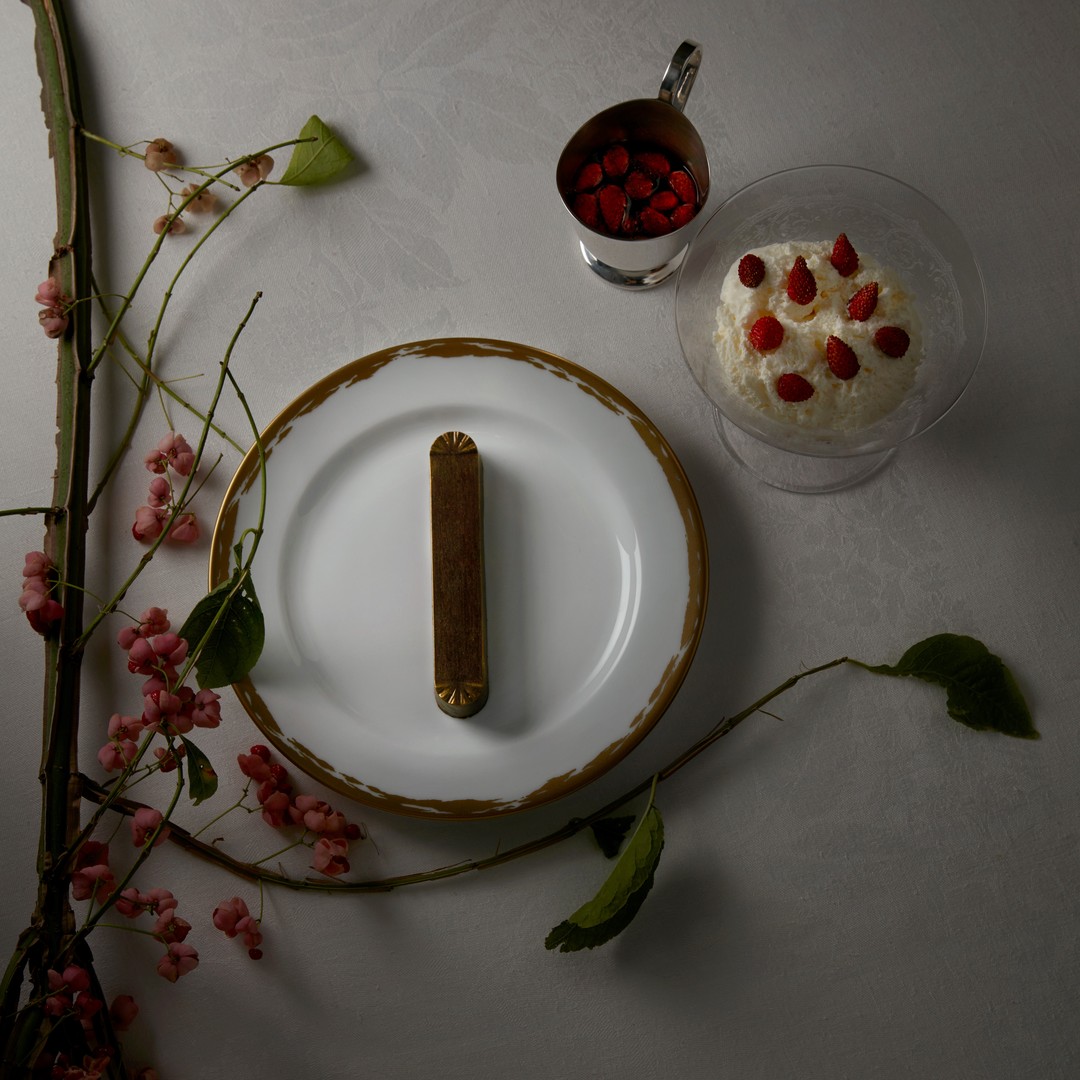 Identité et direction artistique du restaurant ore Ducasse au chateau de Versailles