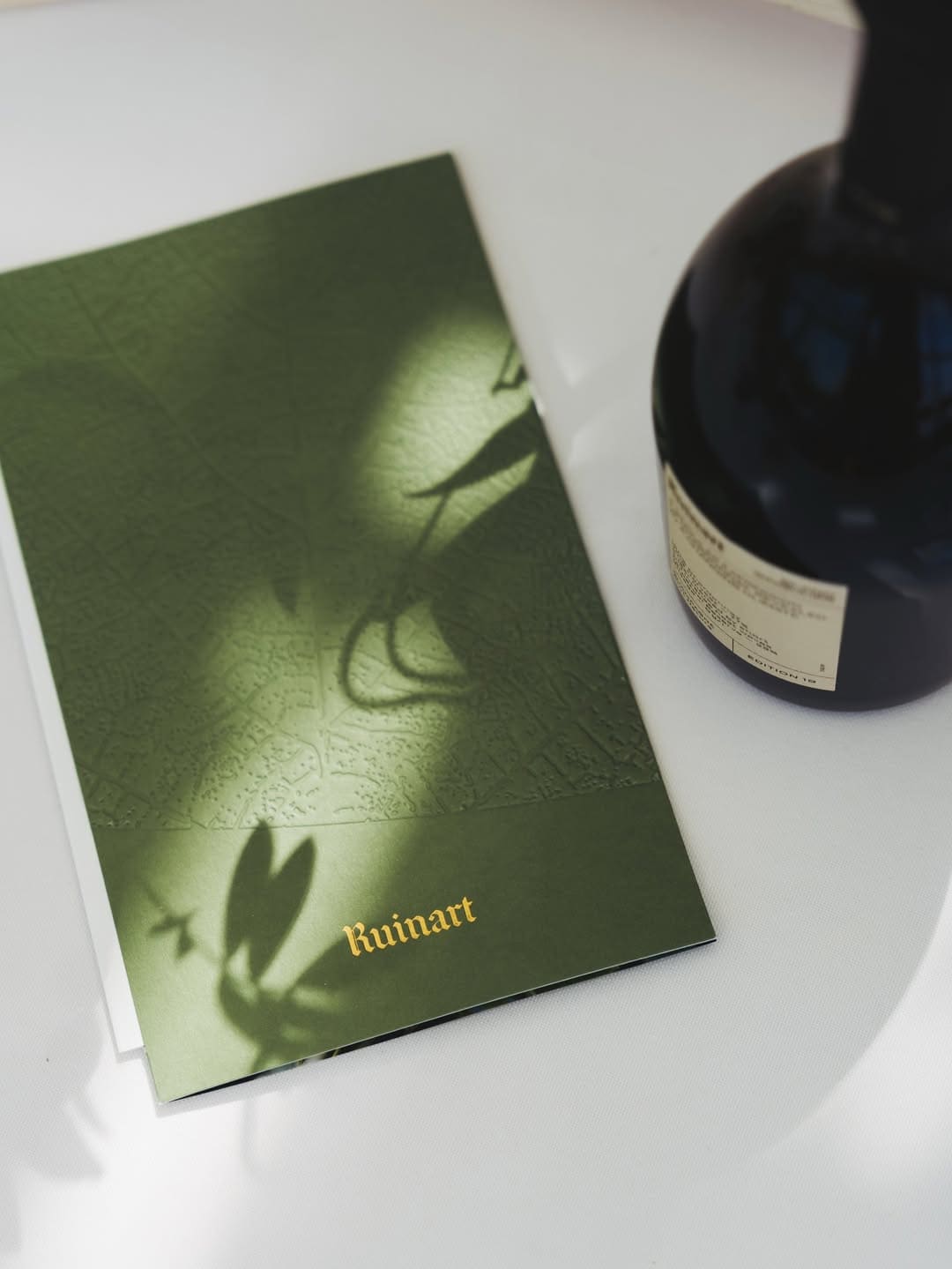 Design de menu pour Ruinart